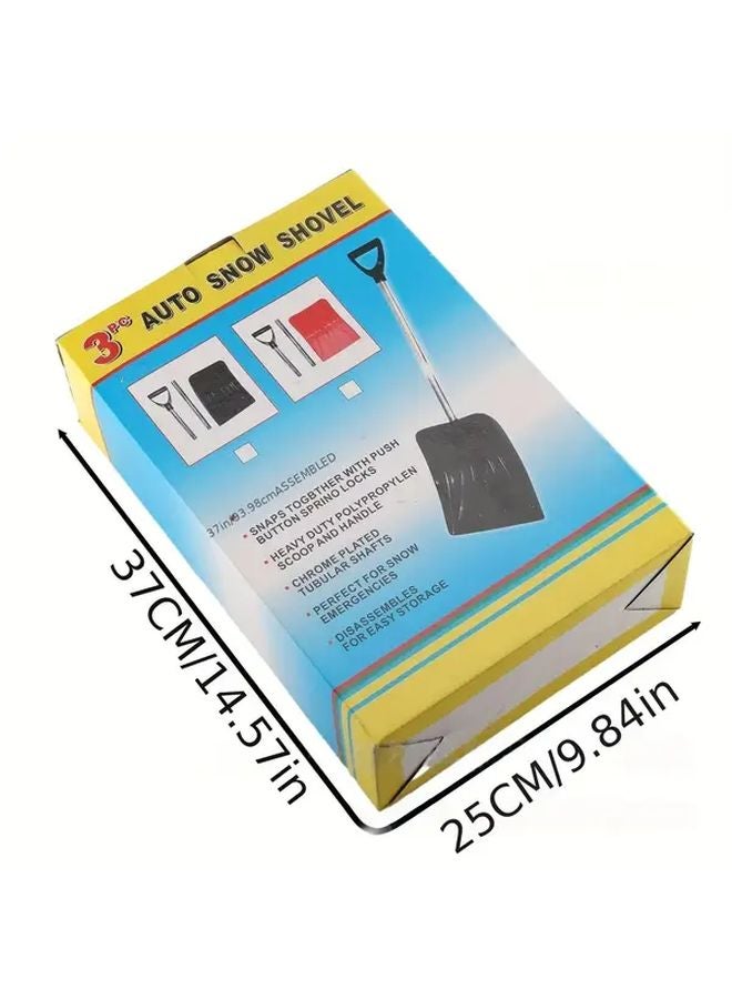 Heavy Duty Black Plastic Car Ice Scraper Detachable Blade Winter Snow Removal Tool - Image 3