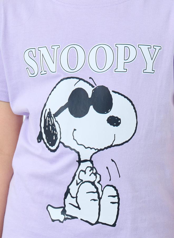 ستايلي طقم من بنطال بيجاما وتيشيرت بطبعة سنوبي - Image 3