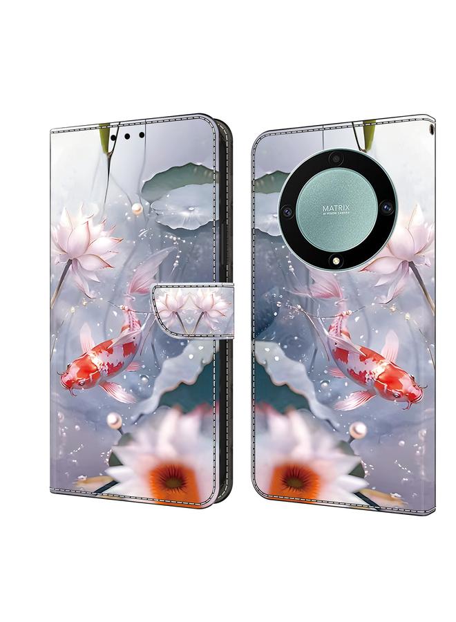 اس-توب جراب هاتف Honor Magic5 Lite/X40 مصنوع من الجلد المطلي بالكريستال - Image 1