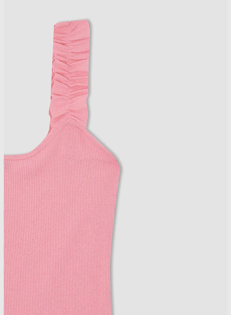 DeFacto Woman Knitted Short Sleeve T-Shirt