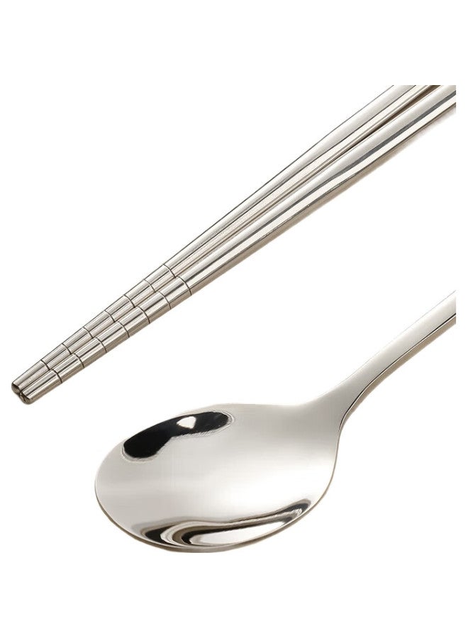 JD.com Jingzao Cute Space Capsule Portable Tableware Set, 304 Stainless Steel Spoon And Chopsticks, 3-Piece Set, Student Takeaway Cream-Colored Tableware - Image 3