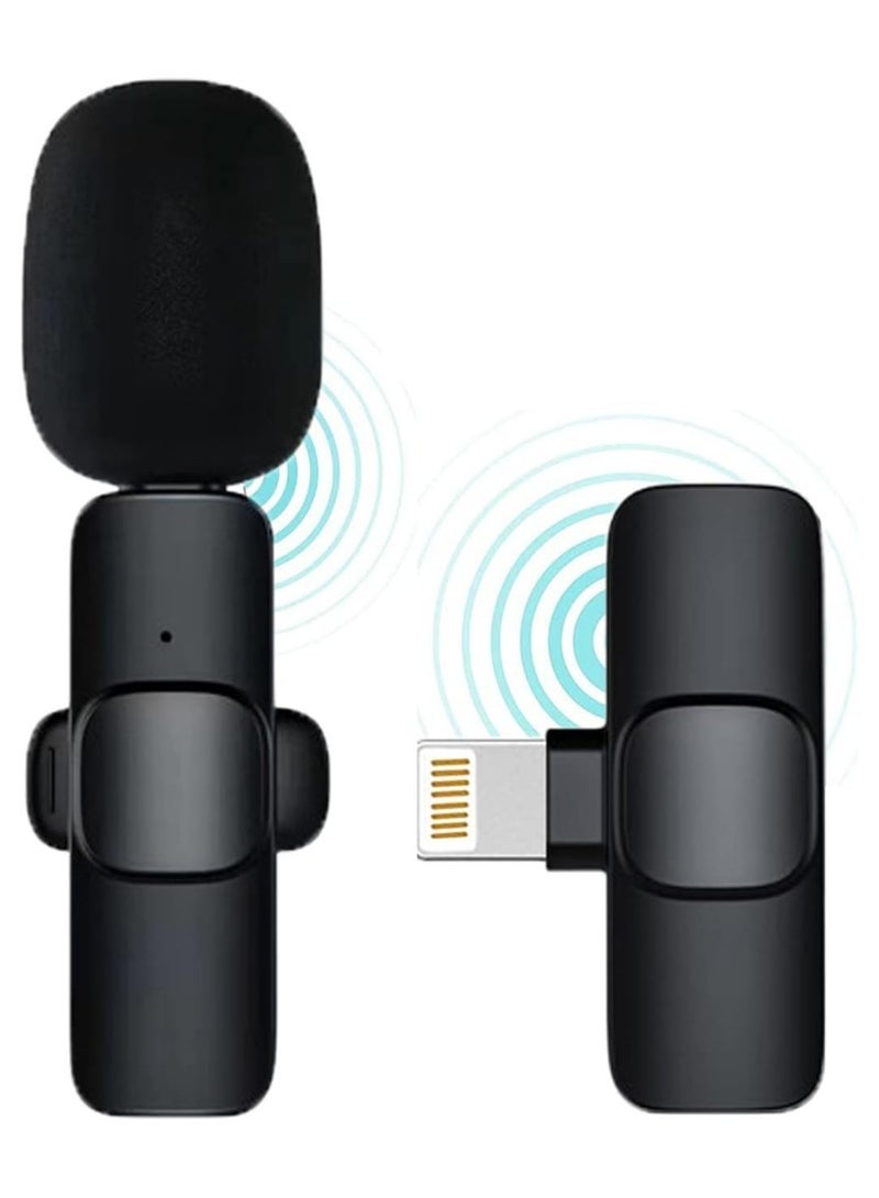 Wireless Lavalier Microphone , mobile phone Microphone, Plug & Play No APP Needed, Mini lapel Wireless Microphone , Noise Cancellation Microphone for live stream - Image 1