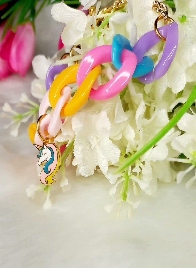 ANISHOP Kids Colourful Unicorn Adjustable Bracelet For Girls Unicorn Unicorn Gifts Multicolor - Image 1