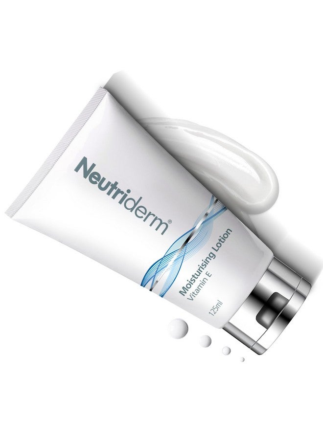 نيوتري ديرم لوشن نيوتريديرم المرطب، 4.2 أونصة | لوشن فيتامين هـ، لوشن للجسم ومرطب للوجه للنساء والرجال | كريم مرطب للوجه للتجاعيد والبشرة الجافة والمعرضة لحب الشباب والاحمرار والتهيج أو المتقدمة في السن - Image 1