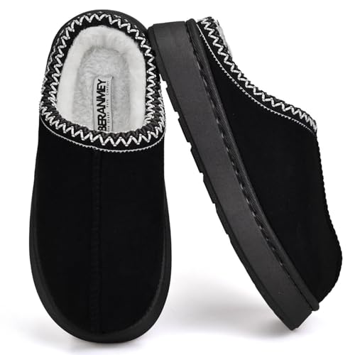 BERANMEY Fuzzy Memory Foam Slippers for Women Men Cozy Platform House Shoes with Anti-Slip Sole Warm Plush Lined Non-Slip Indoor Outdoor Short Ankle Slippers - Image 1