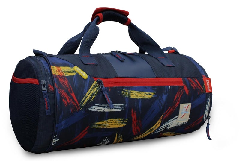 SFANE Gym Bags for Men with Separate Shoe Compartment Sports Gym Bag for Women Duffle Bags for Gym, Duffel Bags Sports Bag - Blue & Red - Image 3