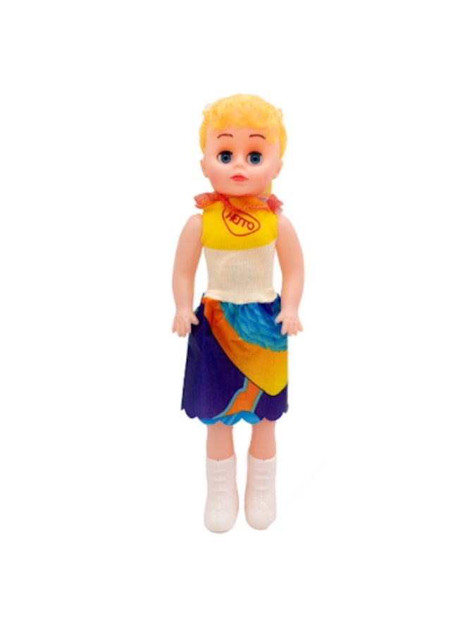 نوفيل بوكس لعبة عروسة (دمية) مع عربية أطفال قابلة للطي للبنات - حجم كبير 61 سم هدية مثالية للعب التخيلي - موديل 51068 - Image 3