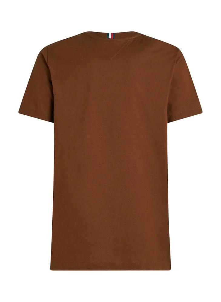 تومي هيلفيغر Logo Print  Crew Neck T-Shirt