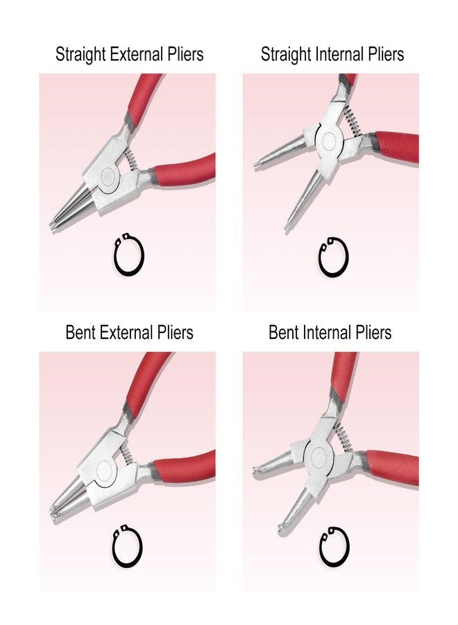 LEONTOOL External Circlip Pliers - 5-Inch Snap Ring Pliers for Ring Remover, Retaining and Hose Removal - Image 3