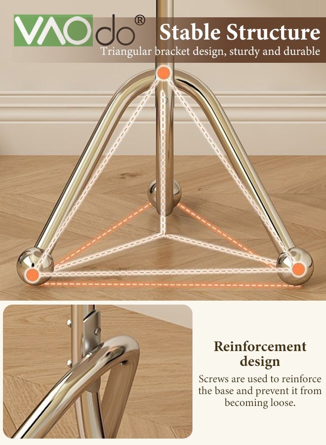 فاو دو طاولة جانبية مستديرة، طاولة جانبية/طاولات صغيرة، طاولة صينية خشبية داخلية وخارجية مع حامل معدني، طاولة جانبية لغرفة المعيشة أو غرفة النوم أو المكتب أو المساحات الصغيرة - Image 4