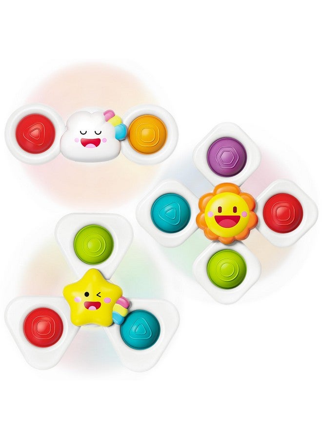 spring flower SpringFlower Suction Cup Spinner Toys, Baby Bath Toys for 12 18 Months Boy&Girl, Sensory Toys Bath Toys Travel Table Toy for Toddlers, Birthday Baby Gifts for 1 2 3 Year Old Toddler - Image 1