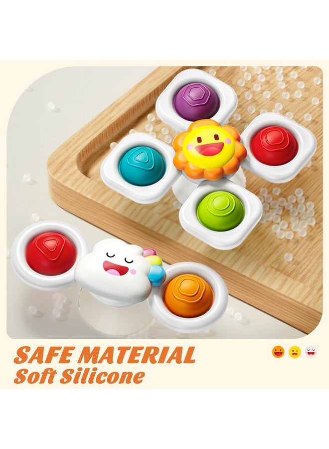 spring flower SpringFlower Suction Cup Spinner Toys, Baby Bath Toys for 12 18 Months Boy&Girl, Sensory Toys Bath Toys Travel Table Toy for Toddlers, Birthday Baby Gifts for 1 2 3 Year Old Toddler - Image 5