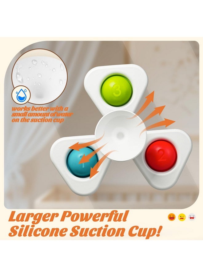 spring flower SpringFlower Suction Cup Spinner Toys, Baby Bath Toys for 12 18 Months Boy&Girl, Sensory Toys Bath Toys Travel Table Toy for Toddlers, Birthday Baby Gifts for 1 2 3 Year Old Toddler - Image 4