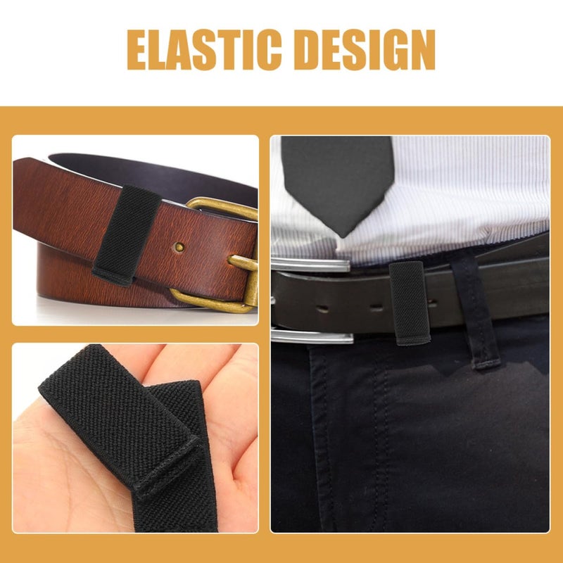 6pcs Black Elastic Nylon Belt Keepers Strap Retainers for Backpack Tactical Bag - Image 4