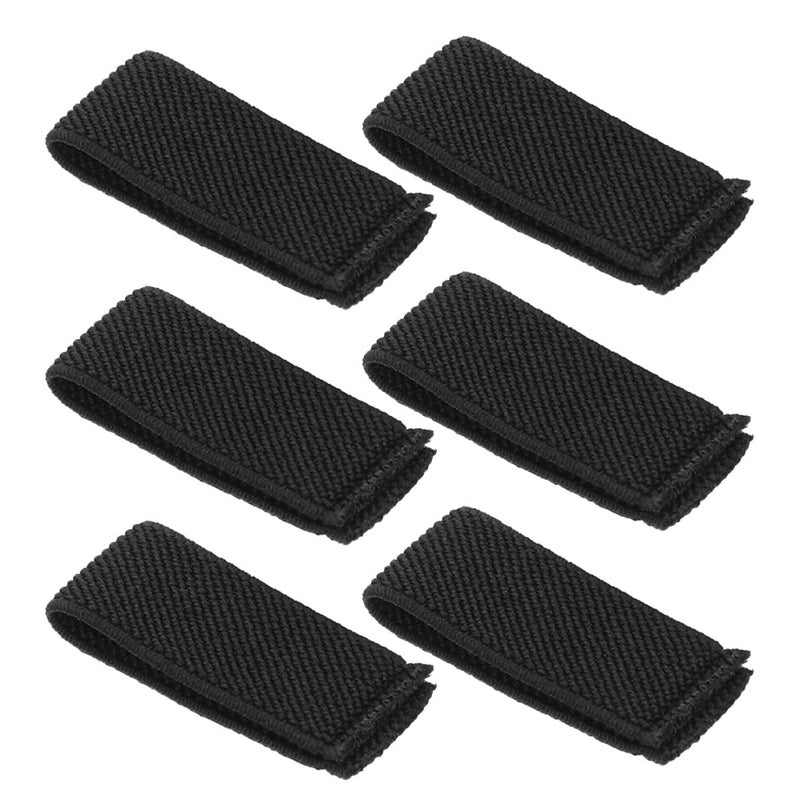 6pcs Black Elastic Nylon Belt Keepers Strap Retainers for Backpack Tactical Bag - Image 2
