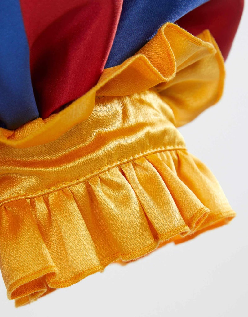 Cosplay.fm Women's Clown Costume Carnival Outfit Jumpsuit and Hat with Gloves and Socks Halloween Costume for Adult Women (Red and Blue, L) - Image 5
