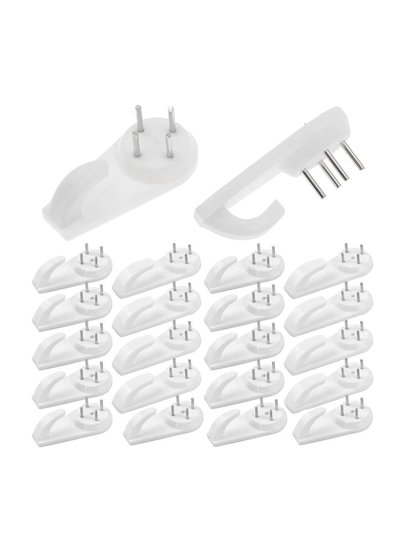 ECVV 48 Pcs Invisible Non-Trace Wall Picture Hook, Durable Hardwall Hanging Hook for Photo Frame Art Painting Hangers, Concrete Wall Hooks Nail Plastic - Image 1