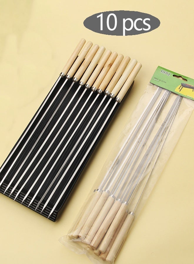 Barbecue Tools Set A （100-Piece Wooden Skewers, 1-Piece Barbecue Basket, 10-Piece Barbecue Skewers） - Image 2