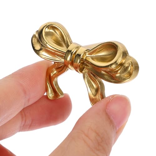 DOITOOL Gold Bow Knobs for Dresser, 4PCS Bow Shape Cabinets Knobs for Cabinet Drawer Cupboard Pulls Handle Decor Furniture Accessories - Image 5