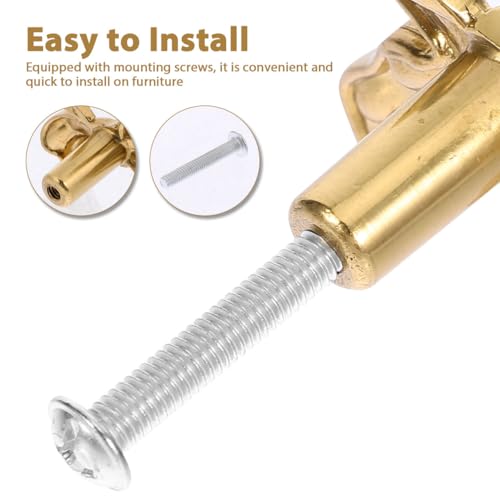 DOITOOL Gold Bow Knobs for Dresser, 4PCS Bow Shape Cabinets Knobs for Cabinet Drawer Cupboard Pulls Handle Decor Furniture Accessories - Image 4