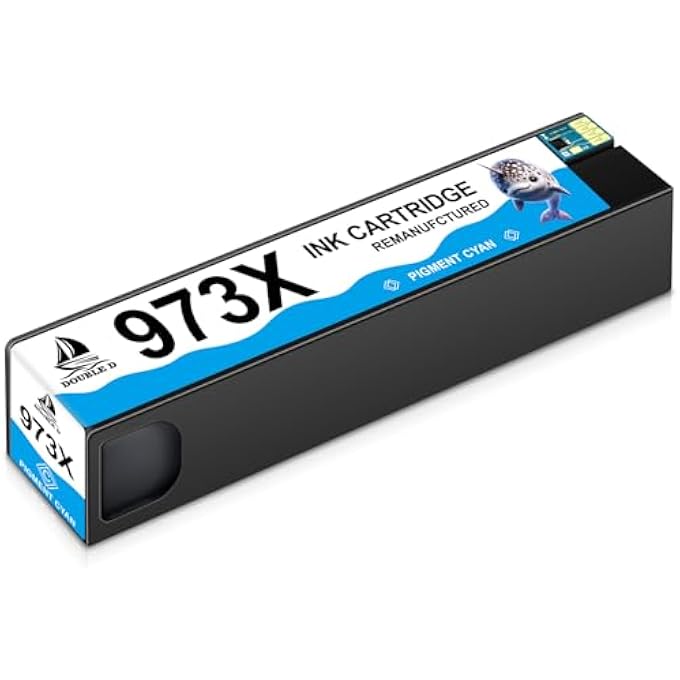 973X CYAN CARTRIDGES FOR HP 973X F6T81AE, NOT AFFECTED BY UPGRADE, FOR HP PAGEWIDE PRO 477DW 477DN 452DN 452DW MFP 552DW 577DW 577Z MANAGED P55250DW MFP P57750DW(1C) - Image 1