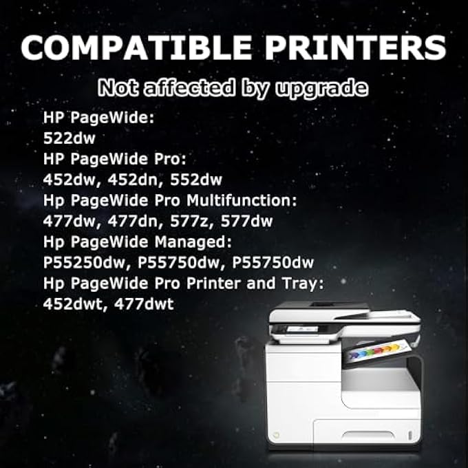 973X CYAN CARTRIDGES FOR HP 973X F6T81AE, NOT AFFECTED BY UPGRADE, FOR HP PAGEWIDE PRO 477DW 477DN 452DN 452DW MFP 552DW 577DW 577Z MANAGED P55250DW MFP P57750DW(1C) - Image 3