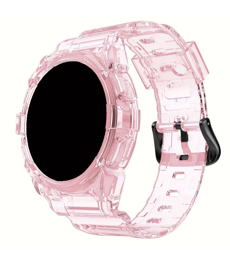 غطاء شفاف متكامل مع حزام متوافق مع ساعات Galaxy Watch6 و5 و4 مقاس 40 ملم و44 ملم، مناسب للرياضة - Image 4