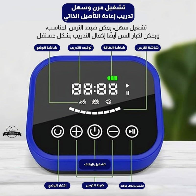 ريلاكس سمارت قفاز تأهيلي روبوتي ذكي للأصابع لليد اليسرى – مساعد في التعافي من السكتة الدماغية والشلل النصفي – حجم كبير – أزرق - Image 3