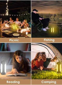 XVersion Portable LED Camping Lights Camping Lantern - Cordless Rechargeable Light for Outdoor Hiking, Tents, Bedroom, Night Use, Mini Hanging Torch, Home & Camp Decoration - Gray  - Image 2