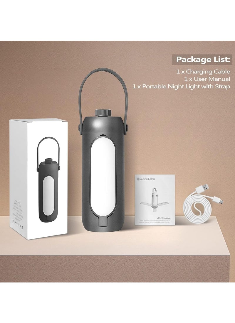 XVersion Portable LED Camping Lights Camping Lantern - Cordless Rechargeable Light for Outdoor Hiking, Tents, Bedroom, Night Use, Mini Hanging Torch, Home & Camp Decoration - Gray  - Image 3