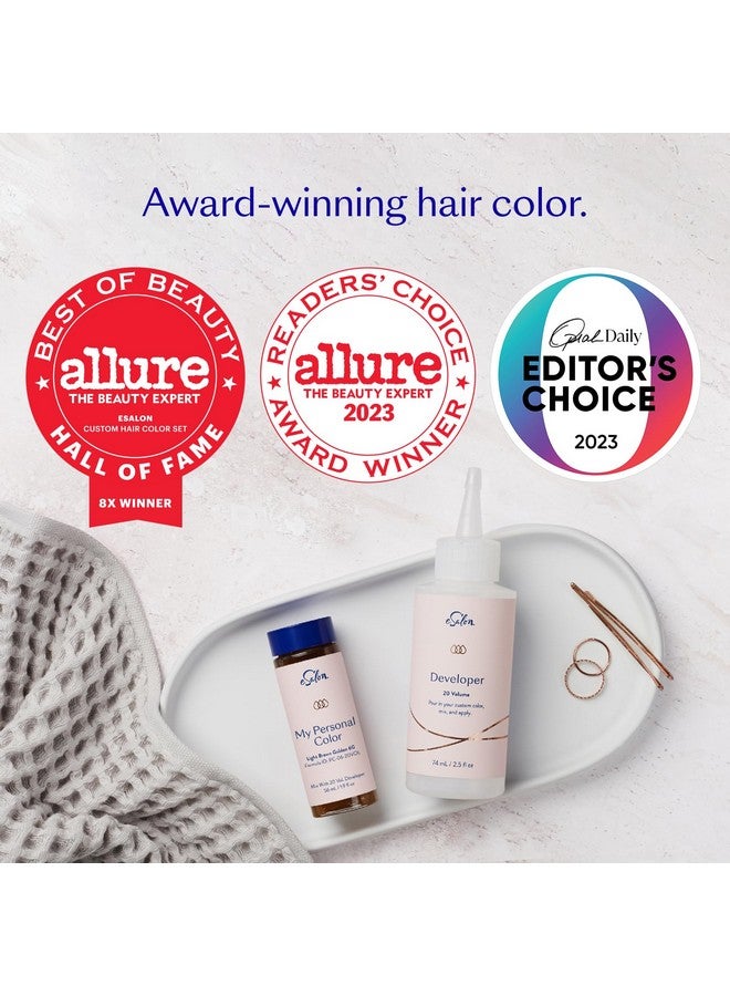 esalon Permanent Hair Color & Hair Dye Complete Kit Medium Blonde Strawberry Personal Colorist Kit For Up To 100% Gray Coverage For All Hair Types Professionalgrade Ammoniafree Hair Dye - Image 5