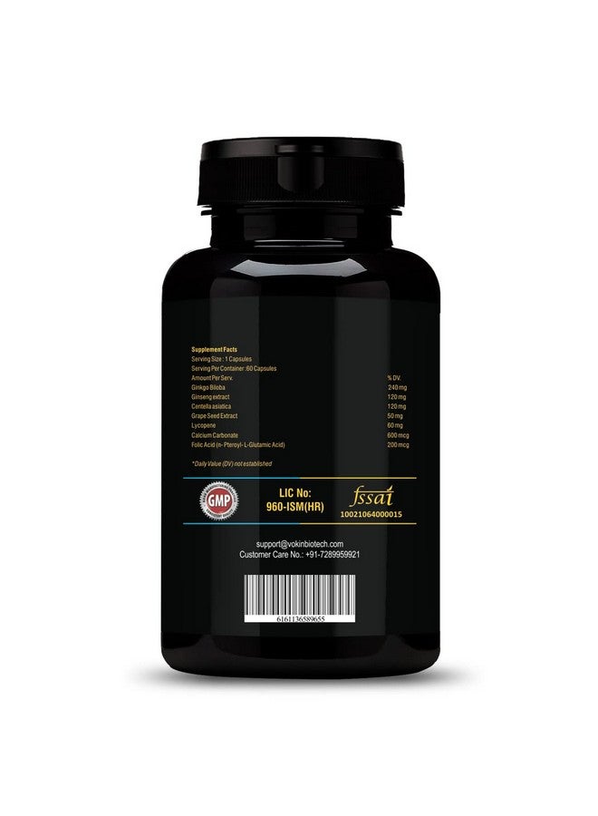 Vokin Biotech Cognitivix -Unique Brain activation Ginkgo Biloba With Ginseng extract 60 Veg capsule - Image 2
