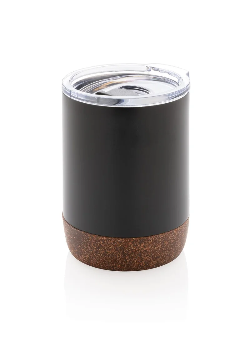 Hans Larsen GOUDA - Hans Larsen Vacuum Mug With Cork Base - Black