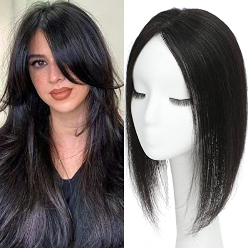 Aimeolyn Hair Toppers for Women Real Human Hair,Hairs Toppers for Women No Bangs Top Hairs Extensions/Pieces Upgrade Lace Base Premium Remy Hai r Topper 14inch - Image 1