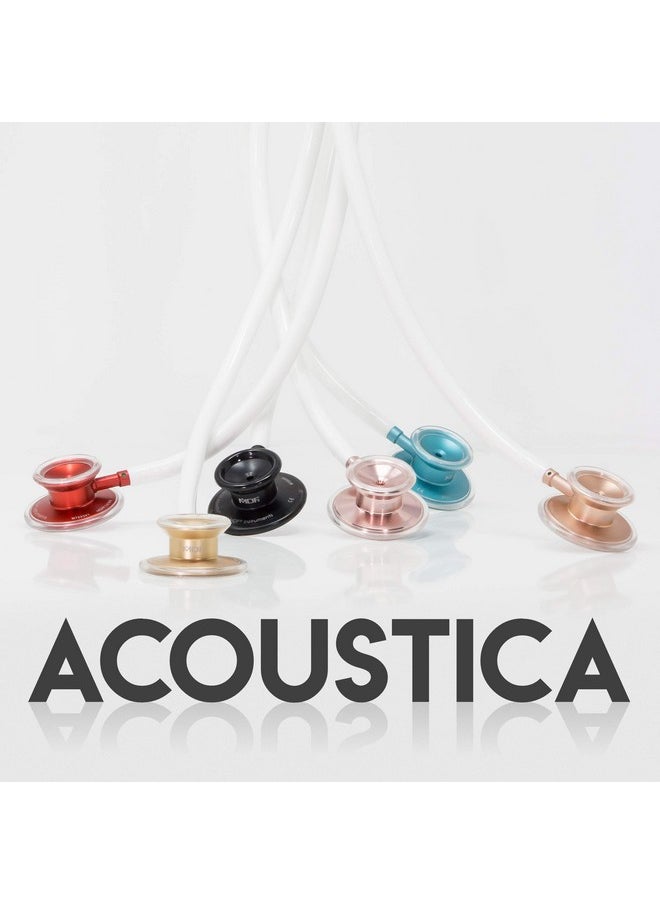 أم دي أف إنسترومينتس سماعة طبية خفيفة الوزن من Acoustica للأطباء والممرضات والطلاب والاستخدام الصحي المنزلي للبالغين برأسين وأنبوب أسود وسماعة صدر باللون الأزرق المائي، Mdf747Xpaq11  - Image 2