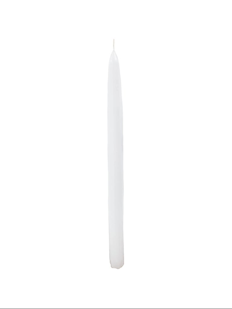 D'light Online White Taper Candles, 10 Inch Premium Quality Candles Hand-Dipped Tapered Candles, Dripless, Smokeless and Unwrapped Bulk Pack for Events - Set of 12 (10 Inch, White) - Image 4