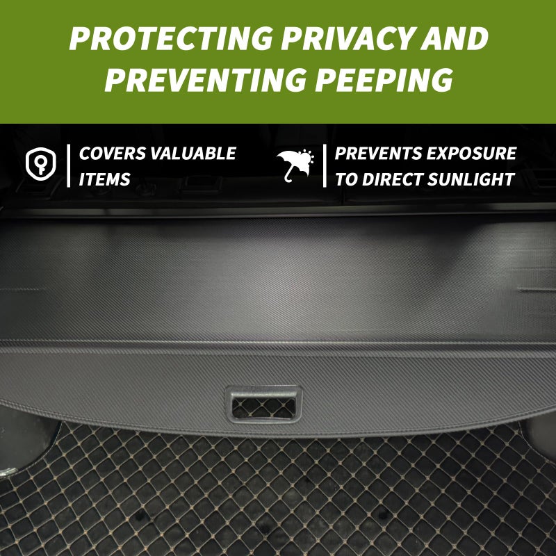 Blycorul Trunk Cargo Cover for Chevy Equinox GMC Terrain 2025 2026, with Carbon Fiber Texture, Anti - Peeping Retractable Security Shade for Privacy, SUV Accessories (No Equinox EV) - Image 2