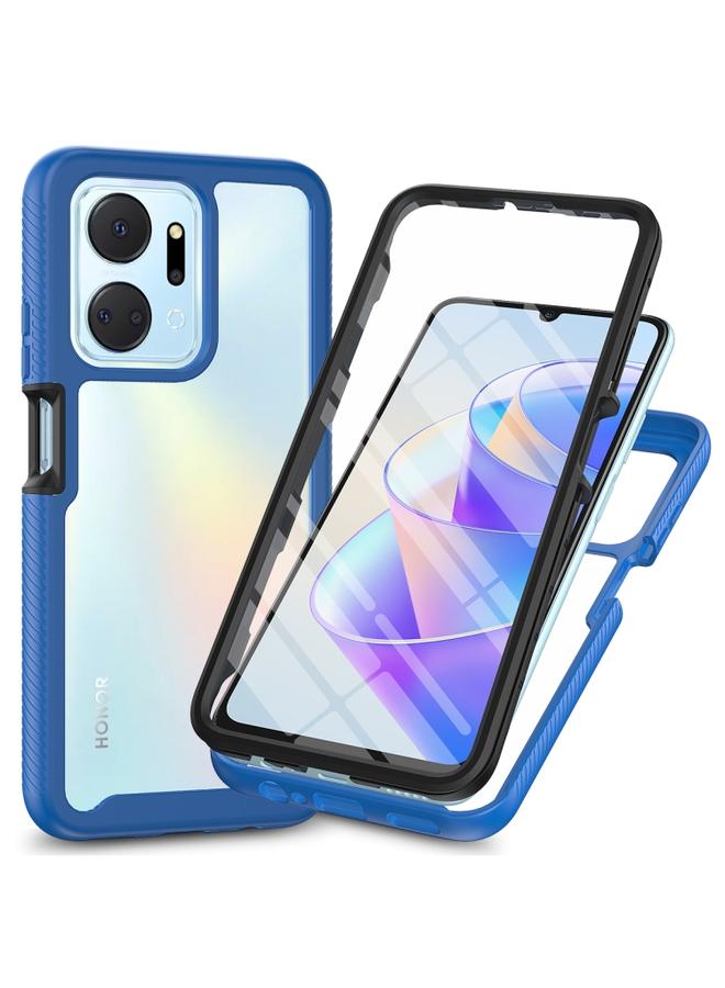 Green Tiger Honor X7a Starry Sky Full Body Hybrid Shockproof Phone Case with PET Film Royal Blue - Image 1
