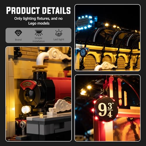 Nitemode LED Light Kit Compatible with Lego Harry Potter Book Nook Hogwarts Express 76450 Upgraded Remote Control MultiLight Effect Sequence Design Lighting AccessoriesNo Model - Image 5
