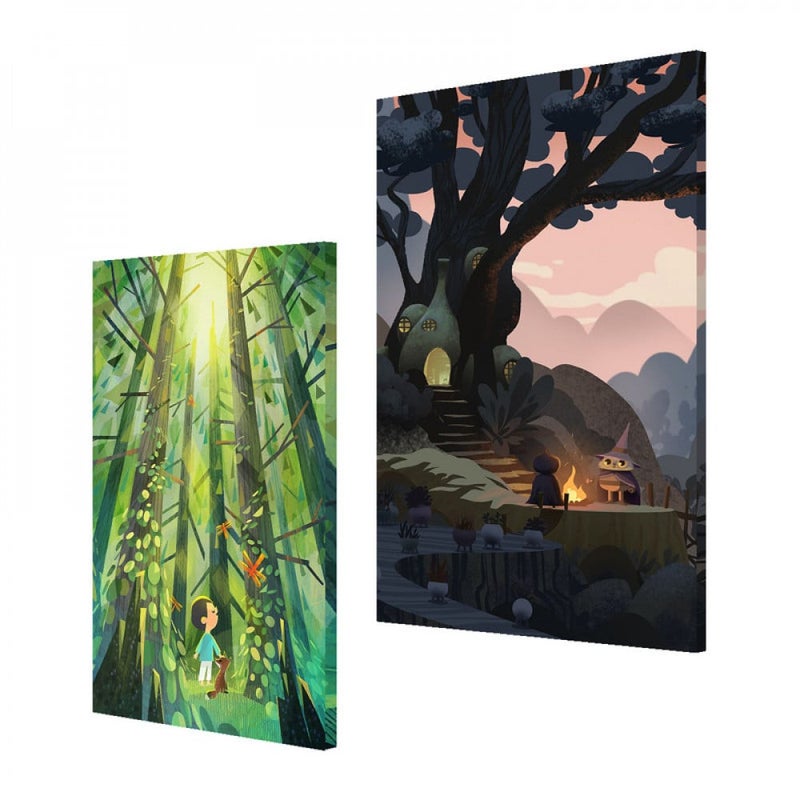 Marktna Double canvas painting with a nature design, total size 80x60 cm - Image 2