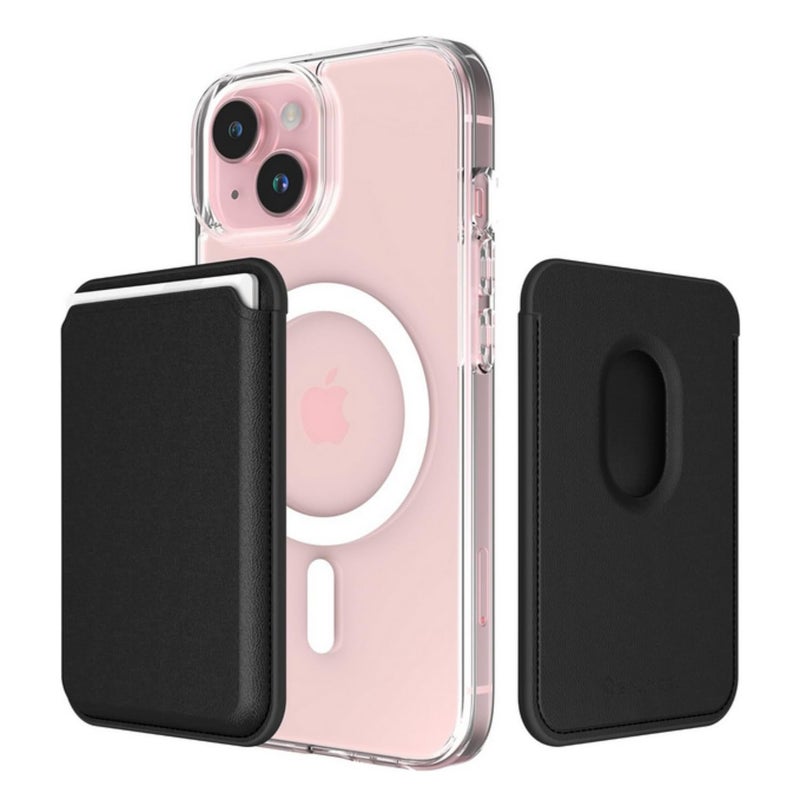 SKEIDO Magnetic Leather Wallet Case for iPhone 15/14/13/16 Pro Max, MagSafe Card Holder Phone Cover (23 Magnets) - Image 2