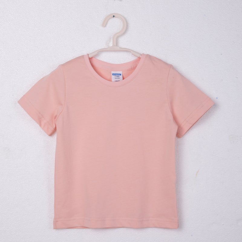 Ag40 Double Yarn T-Shirt Kidsren'S 210G Combed Cotton Short-Sleeved T-Shirt For Boys And Girls With Printed Logo - Image 1