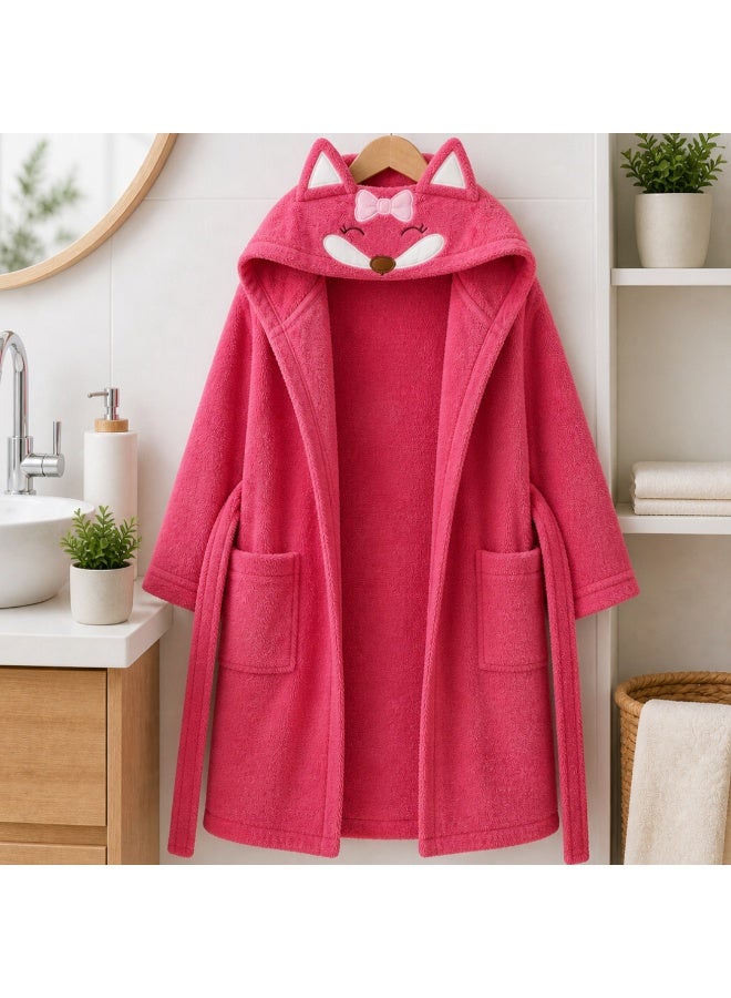 VELMORE Premium Kids Hooded Bathrobe – 100% Cotton Soft & Absorbent Towel Robe for Boys & Girls, Lightweight, Quick Dry, with Belt & Pockets (650 GSM) - 12 - 16 Y - Image 1