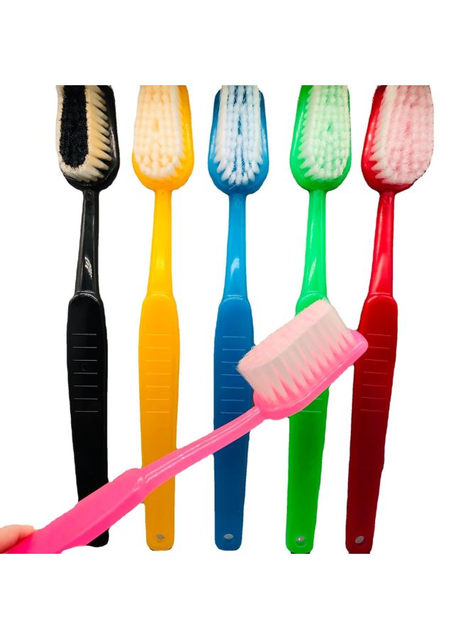 Large Toothbrush Shape BATHBRUSH Bath Scrub Back Large Toothbrush Hanging Bath Cleaning Soft Brush-Specifications:Yellow  - Image 3