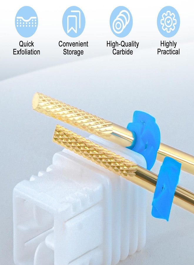 hurifeng 2Pcs Nail Drill Bits 3/32" Tungsten Carbide Cuticle Bit with Flat Head for Nail Bed Cleaning Dead Skin Removal, 2 Way Rotate for Home Salon - Image 3