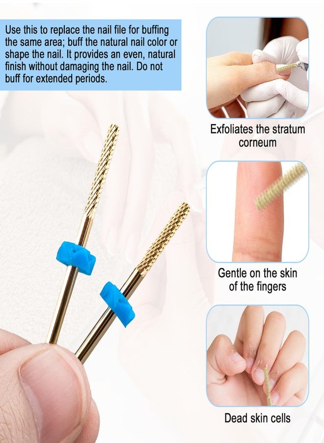 hurifeng 2Pcs Nail Drill Bits 3/32" Tungsten Carbide Cuticle Bit with Flat Head for Nail Bed Cleaning Dead Skin Removal, 2 Way Rotate for Home Salon - Image 5