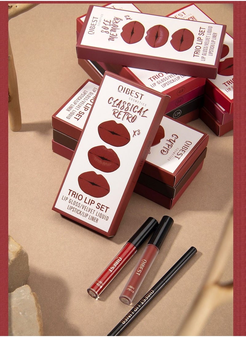 QiBest Matte Liquid Lipstick Lip Liner and Lip Gloss Set Long Lasting Waterproof High Pigmented Lip Colors Moisturizing Velvety Nude Lip Stain Make Up Gift Kit  - Image 4