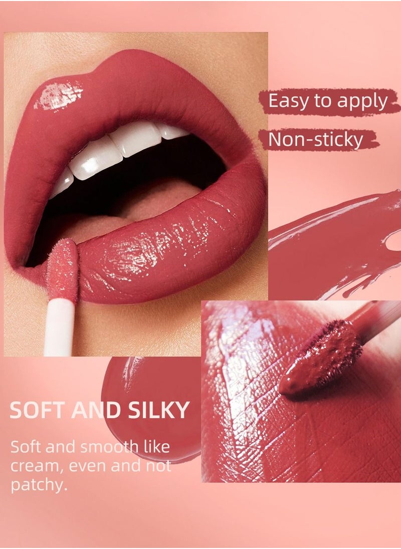 QiBest Matte Liquid Lipstick Lip Liner and Lip Gloss Set Long Lasting Waterproof High Pigmented Lip Colors Moisturizing Velvety Nude Lip Stain Make Up Gift Kit  - Image 2