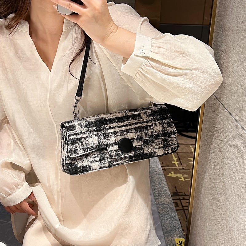 Women'S Bags This Year'S Popular Niche Design Embroidered Underarm Bag Women'S New High-End Shoulder Bagel Bag - Image 5