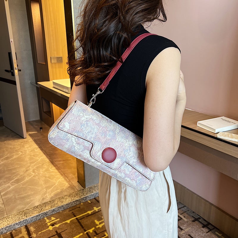Women'S Bags This Year'S Popular Niche Design Embroidered Underarm Bag Women'S New High-End Shoulder Bagel Bag - Image 4
